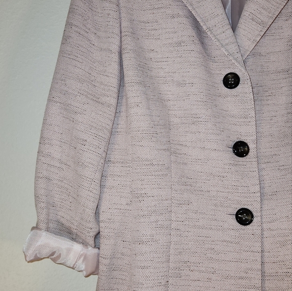 Collections for Le Suit Vntg Powder Pink w Blk Threading Blazer. Sz 14. - Picture 8 of 11